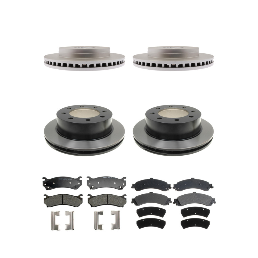 ACDelco Disc Brake Pads and Rotors Kit Front Rear For 2004 Chevrolet Silverado
