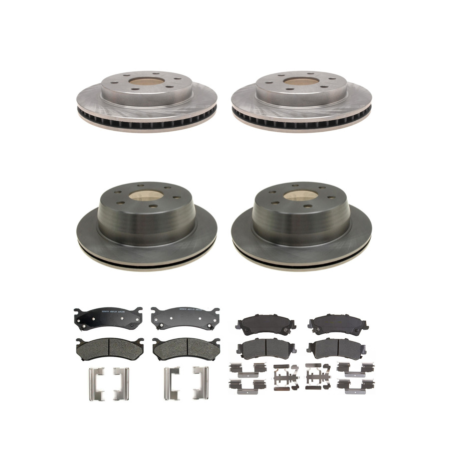 ACDelco Disc Brake Pads and Rotors Kit Front Rear For 99-07 Chevrolet Astro