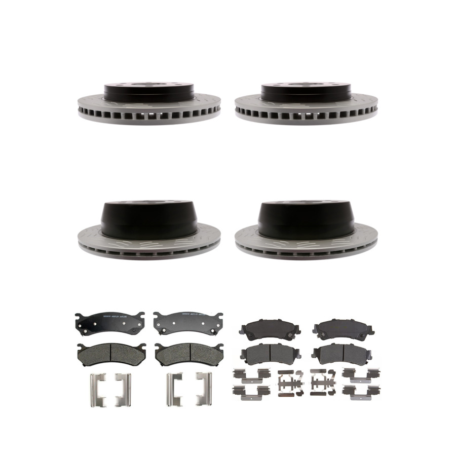 ACDelco Disc Brake Pads and Rotors Kit Front Rear For 99-07 Chevrolet Astro
