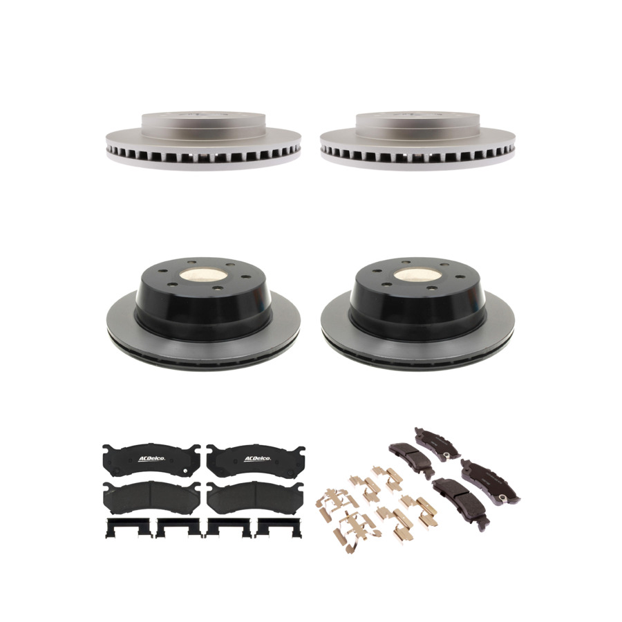 ACDelco Disc Brake Pads and Rotors Kit Front Rear For 99-07 Chevrolet Astro