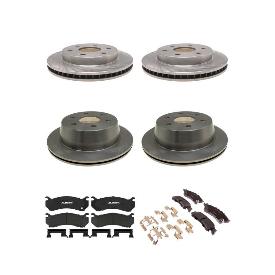 ACDelco Disc Brake Pads and Rotors Kit Front Rear For 99-07 Chevrolet Astro