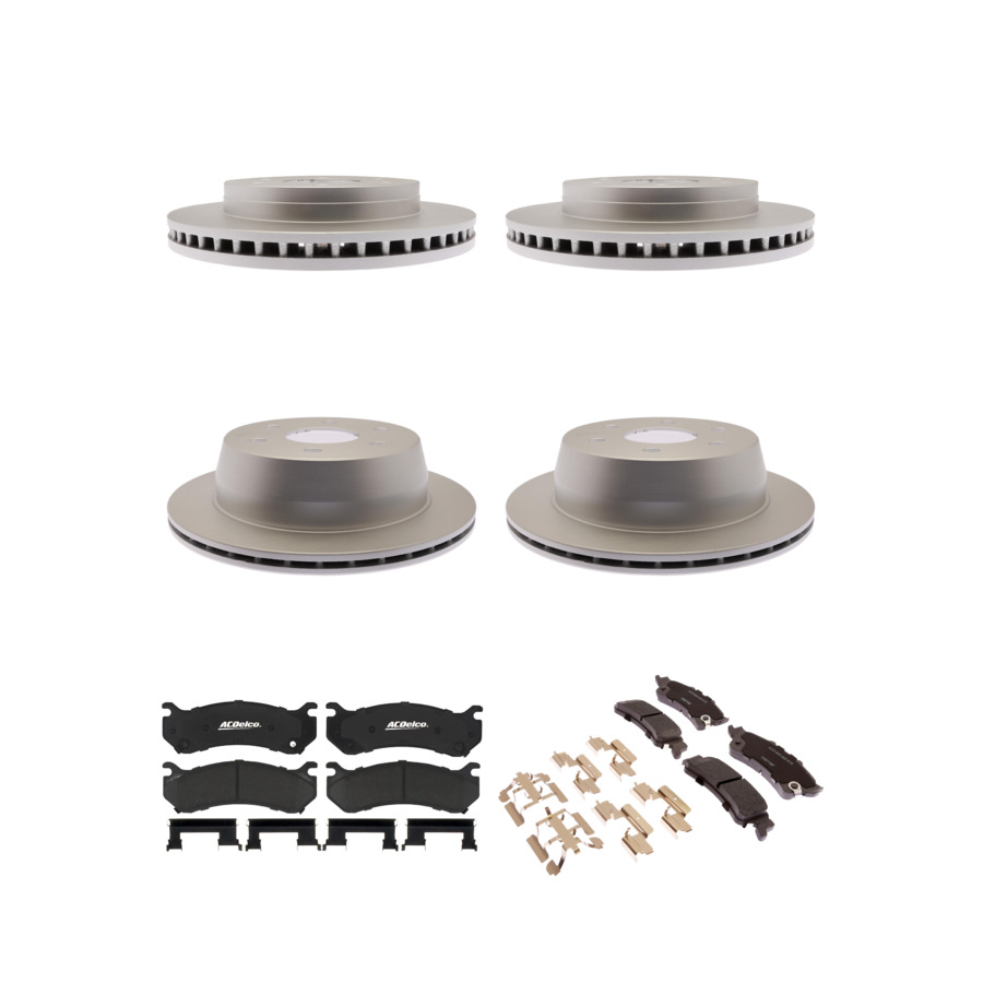 ACDelco Disc Brake Pads and Rotors Kit Front Rear For 99-07 Chevrolet Astro