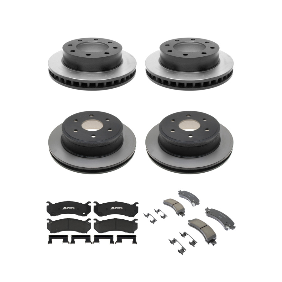 ACDelco Disc Brake Pads and Rotors Kit Front Rear For 03-05 Chevrolet Express