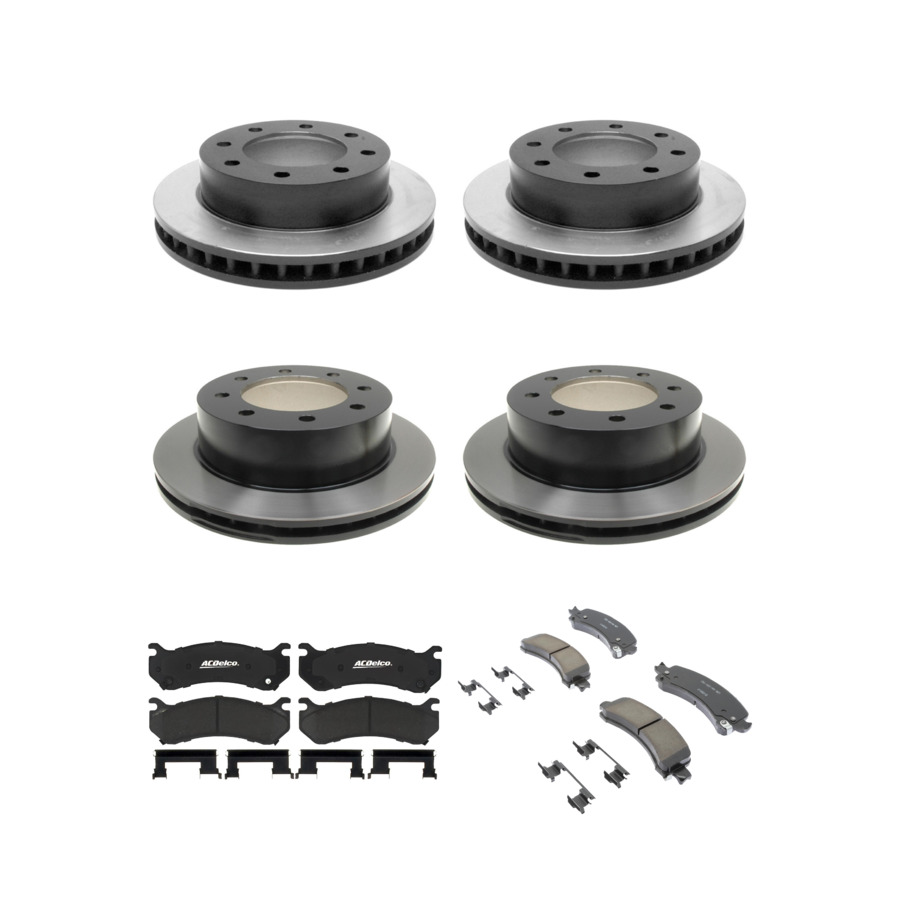 ACDelco Disc Brake Pads and Rotors Kit Front Rear For 03-05 Chevrolet Express
