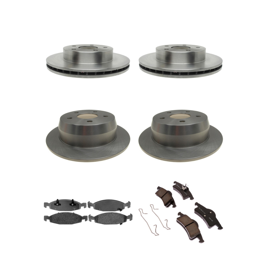 ACDelco Disc Brake Pads and Rotors Kit Front Rear For 99-02 Jeep Grand Cherokee