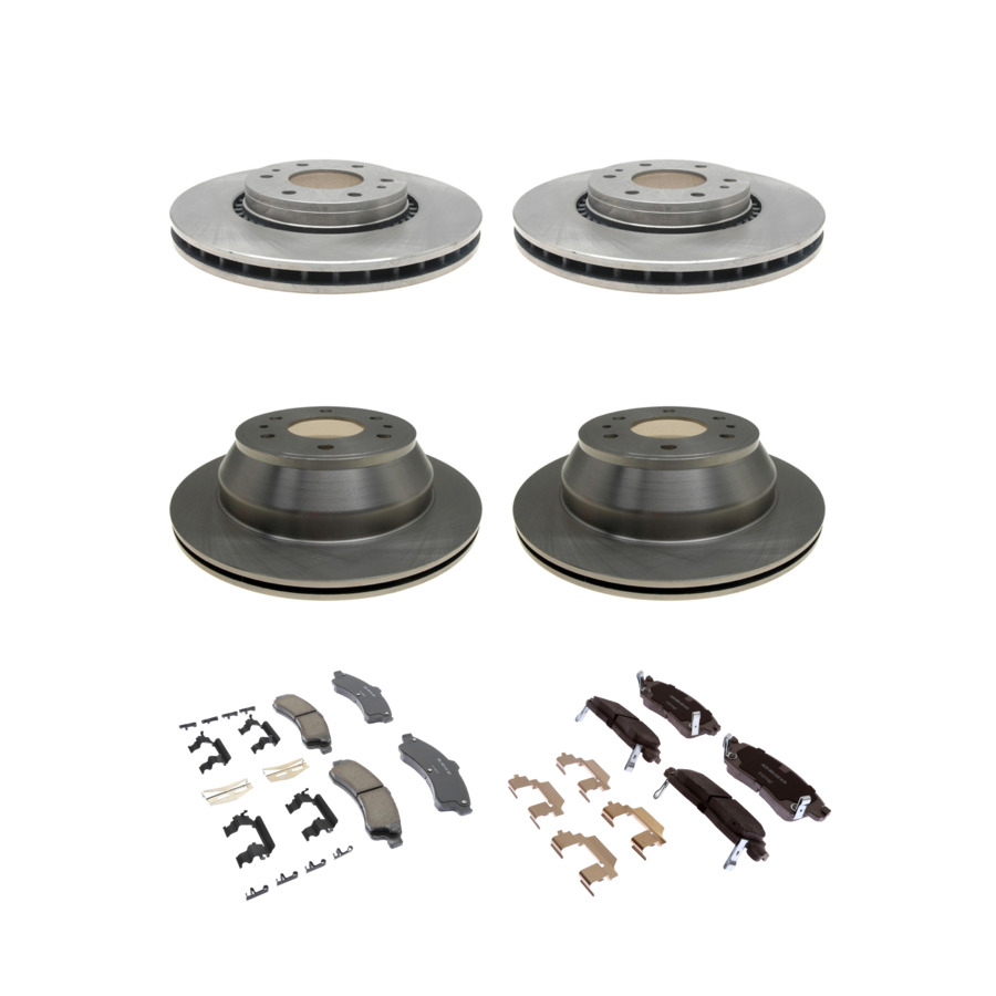 ACDelco Disc Brake Pads and Rotors Kit Front Rear For 02-06 GMC Envoy XL