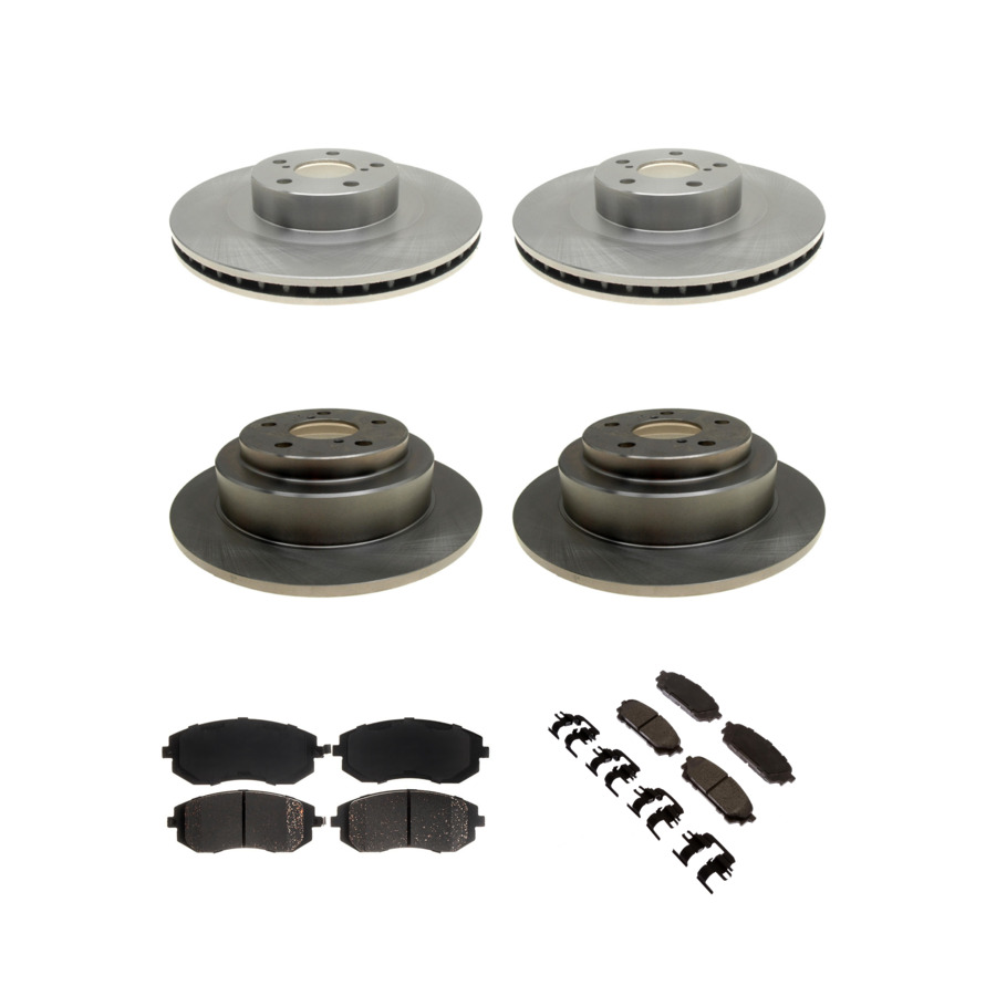 ACDelco Disc Brake Pads and Rotors Kit Front Rear For 04-08 Subaru Impreza