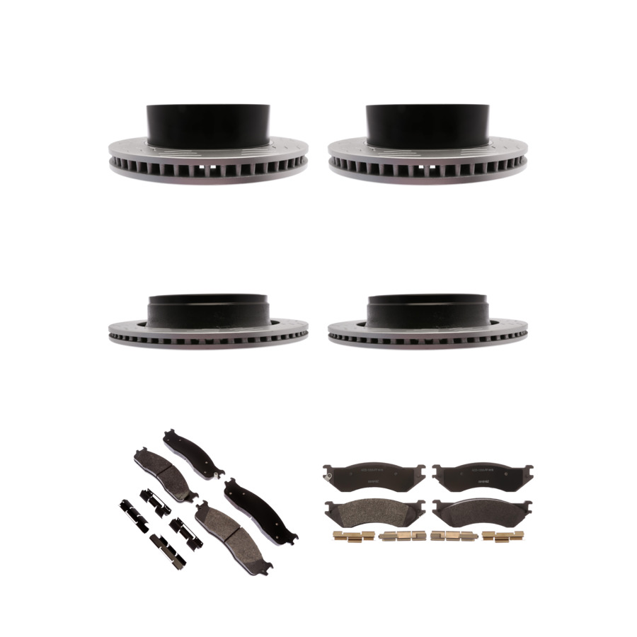 ACDelco Disc Brake Pads and Rotors Kit Front Rear For 2006-2008 Dodge Ram 1500