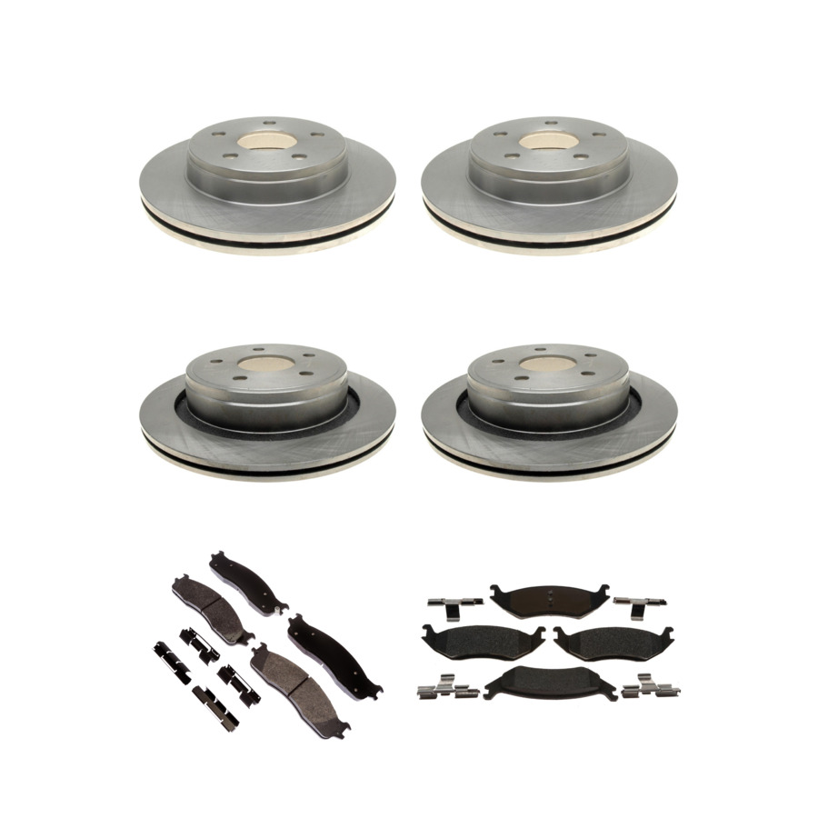 ACDelco Disc Brake Pads and Rotors Kit Front Rear For 2006-2008 Dodge Ram 1500