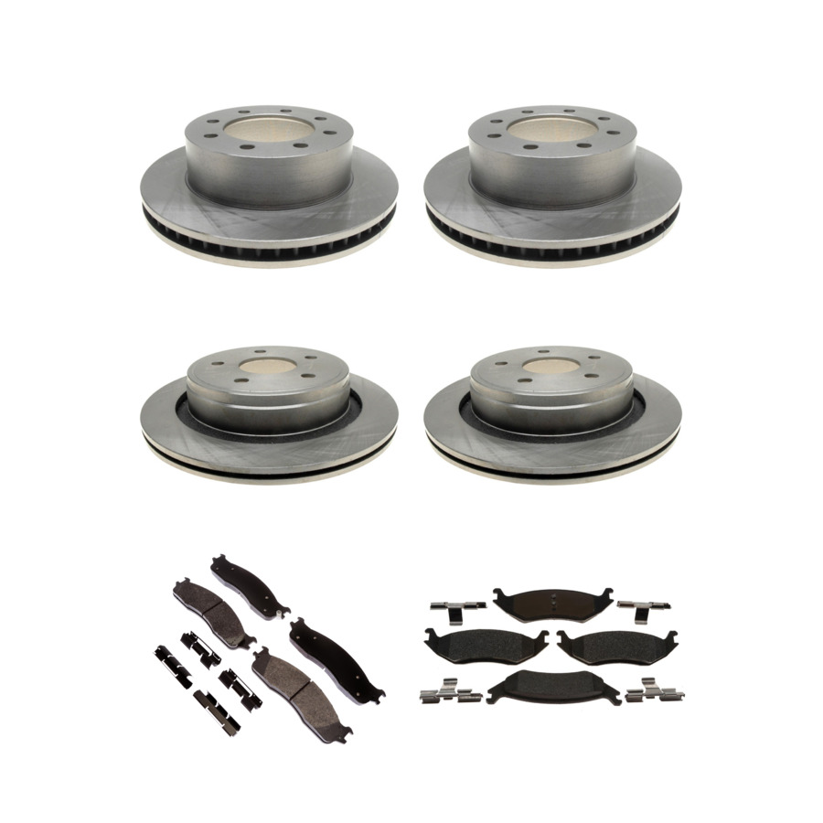ACDelco Disc Brake Pads and Rotors Kit Front Rear For 2006-2008 Dodge Ram 1500