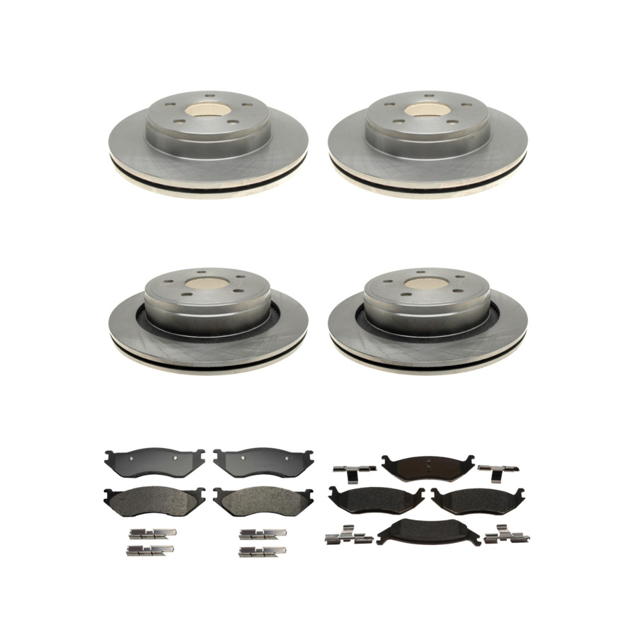ACDelco Disc Brake Pads and Rotors Kit Front Rear For 04-06 Dodge Durango Ram