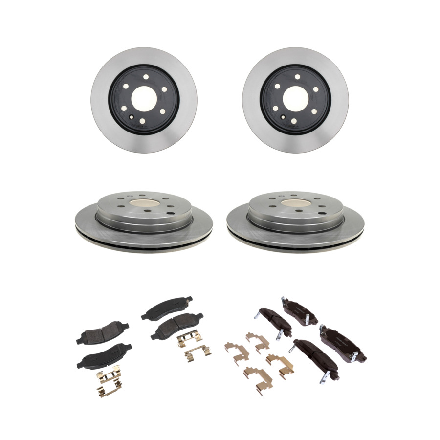 ACDelco Disc Brake Pads and Rotors Kit Front Rear For 07-17 Chevrolet Traverse