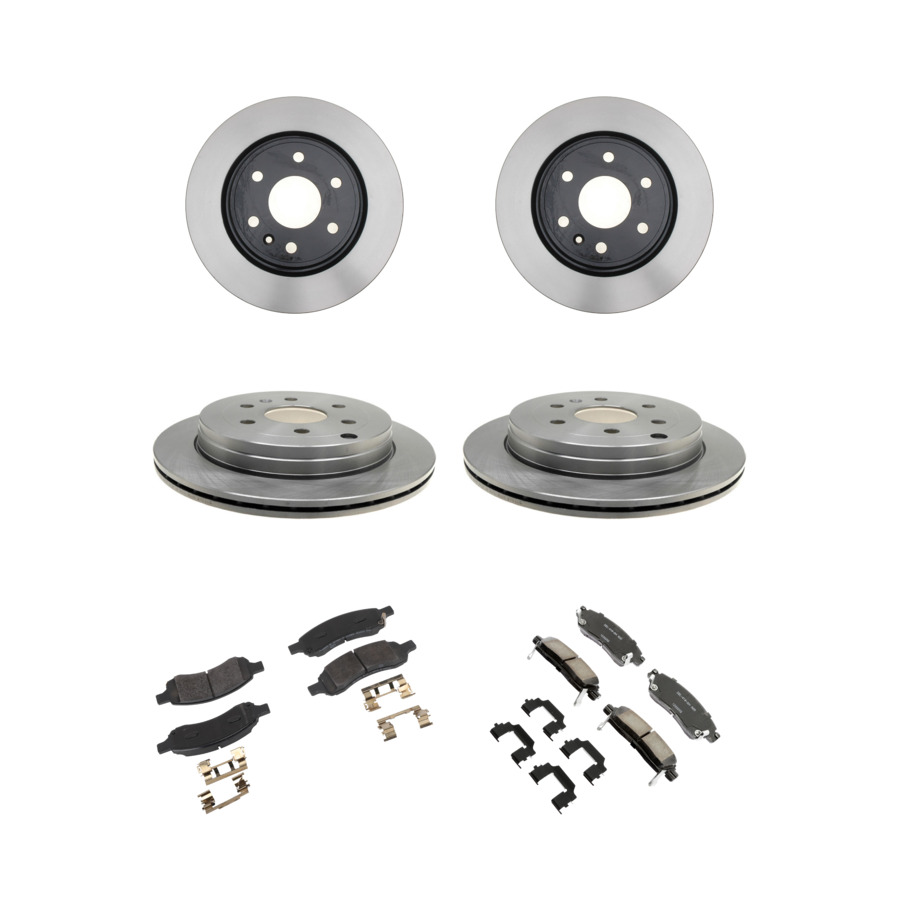 ACDelco Disc Brake Pads and Rotors Kit Front Rear For 07-17 Chevrolet Traverse