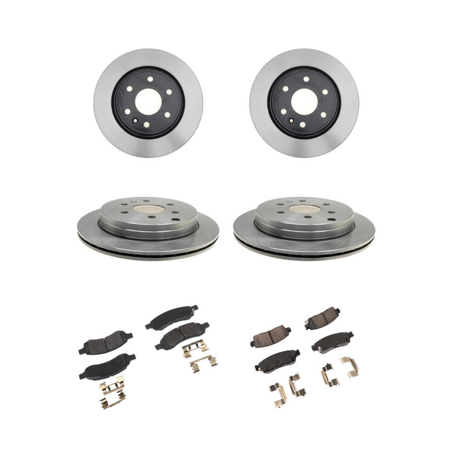 ACDelco Disc Brake Pads and Rotors Kit Front Rear For 07-17 Chevrolet Traverse